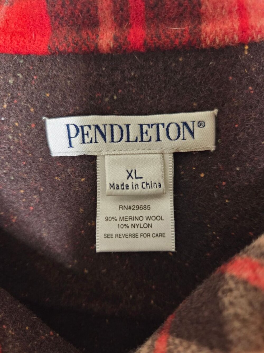 NWT Pendleton Womens Red Plaid Jacket XL Merino Wool Button up Classic Preppy - Picture 3 of 7